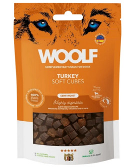Woolf Soft Cubes Monoprotein Turkey 100G