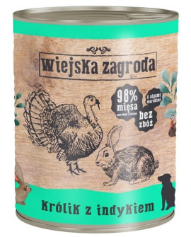 Wiejska Zagroda Królik Z Indykiem Puszka 800G