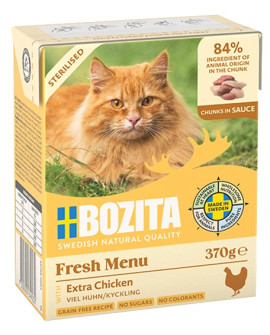 Bozita Sterilised Z Extra Kurczakiem Kawałki W Sosie Kartonik 370G
