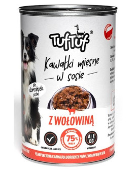Tuf Tuf Kawałki Mięsne Z Wołowiną Dla Psa Puszka 415G