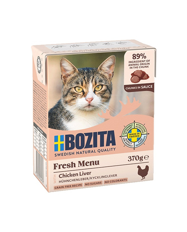 Bozita Z Wątróbką Kurczaka Kawałki W Sosie Kartonik 370G