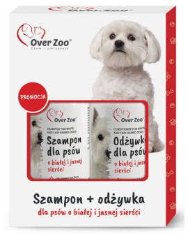 Over Zoo Dwupak Szampon + Odżywka Dla Białej Sierści