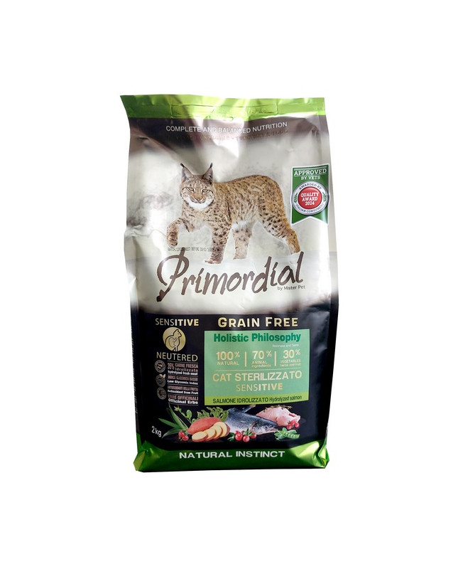 Primordial Cat Grain Free Neutered Sensitive Salmon 2Kg