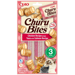 Inaba Ciao Cat Churu Bites Chicken Recipe Wraps Tuńczyk i łosoś 30g