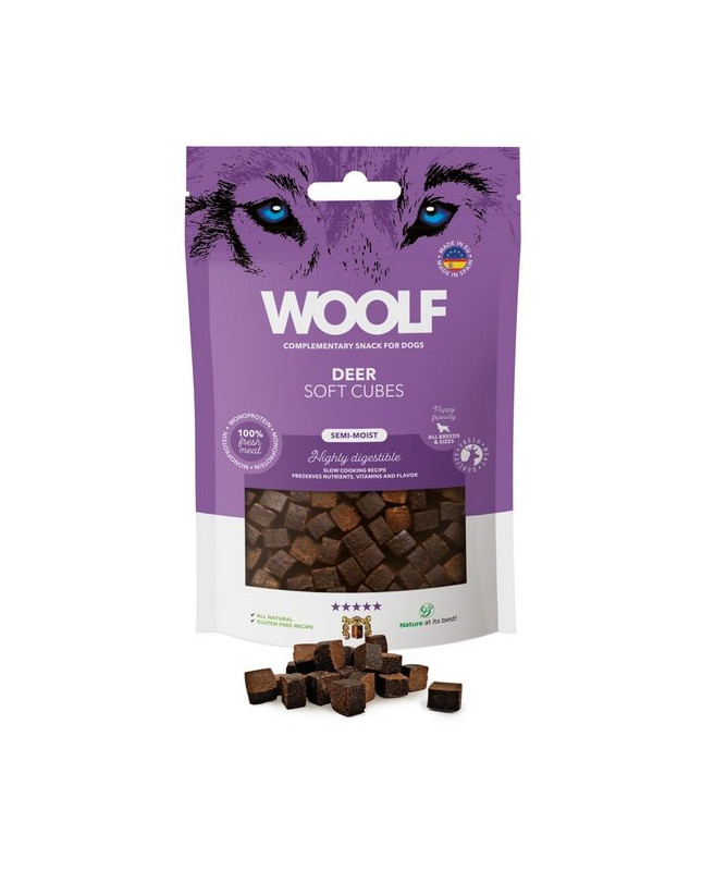 Woolf Soft Cubes Monoprotein Deer 100G