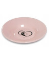 Yarro/Moderna Miska Ceramiczna Dla Kota Z Serduszkiem Różowa [Y2751]
