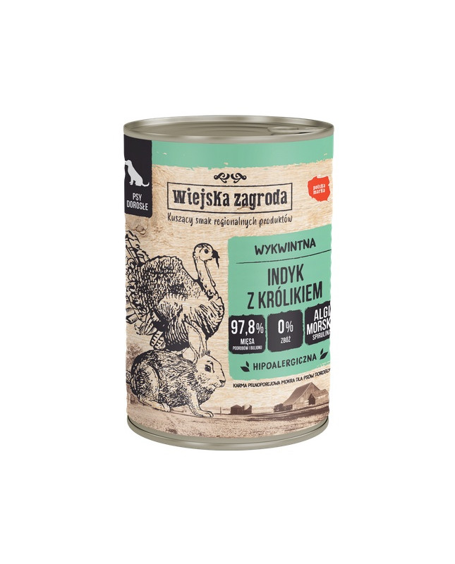 Wiejska Zagroda Indyk Z Królikiem Puszka 400G