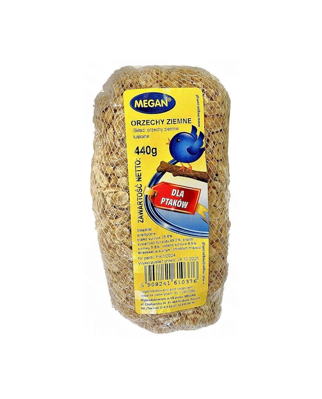 Megan Orzechy Ziemne Łuskane Dla Ptaków 440G [Me121]