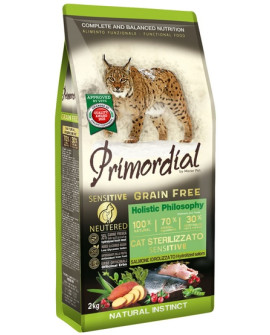 Primordial Cat Grain Free Neutered Sensitive Salmon 2Kg