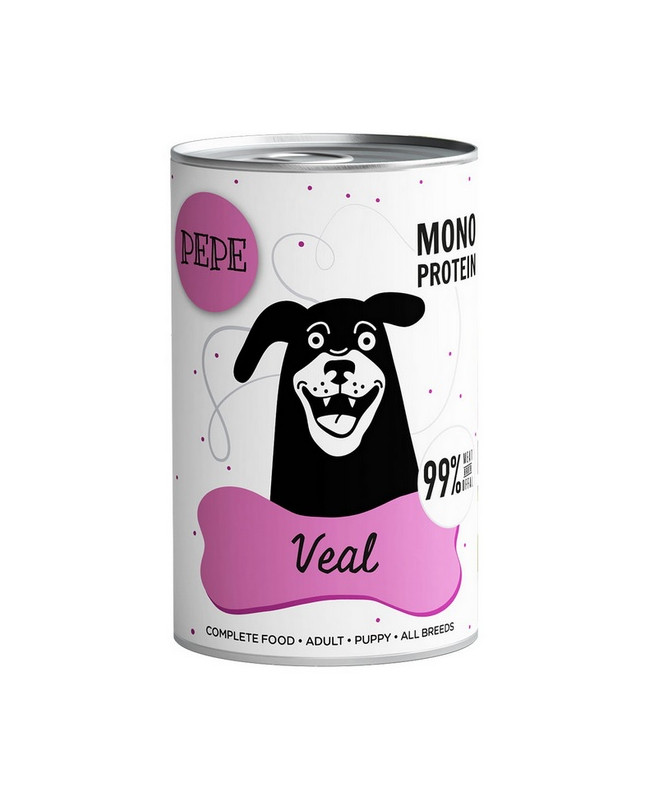 Paka Zwierzaka Pepe Veal (Cielęcina) Puszka 400G