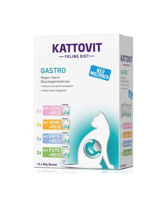 Kattovit Feline Diet Gastro Multipack Saszetki 12X85G