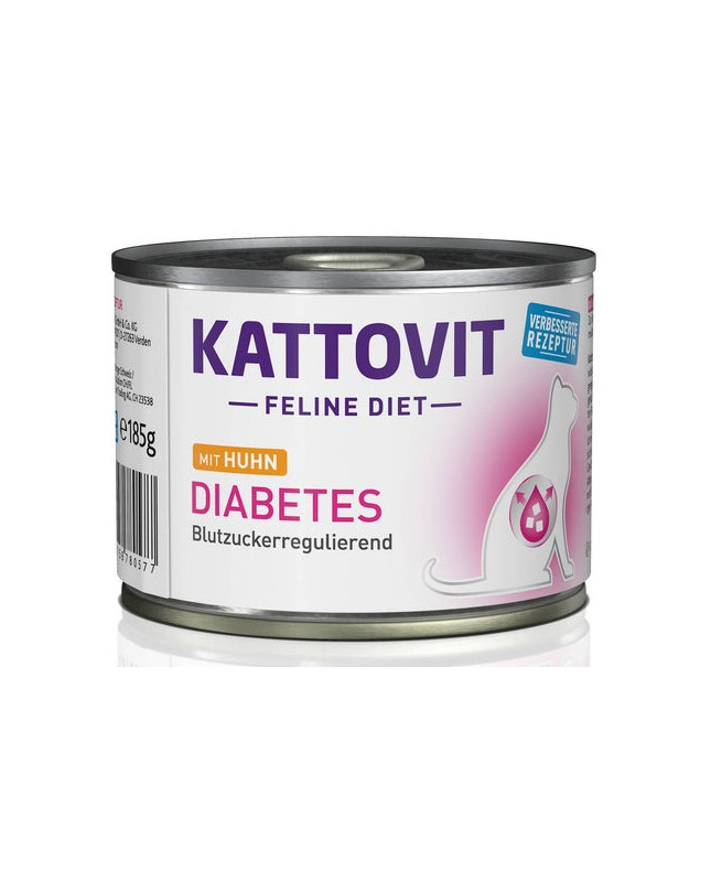 Kattovit Feline Diet Diabetes Kurczak Puszka 185G