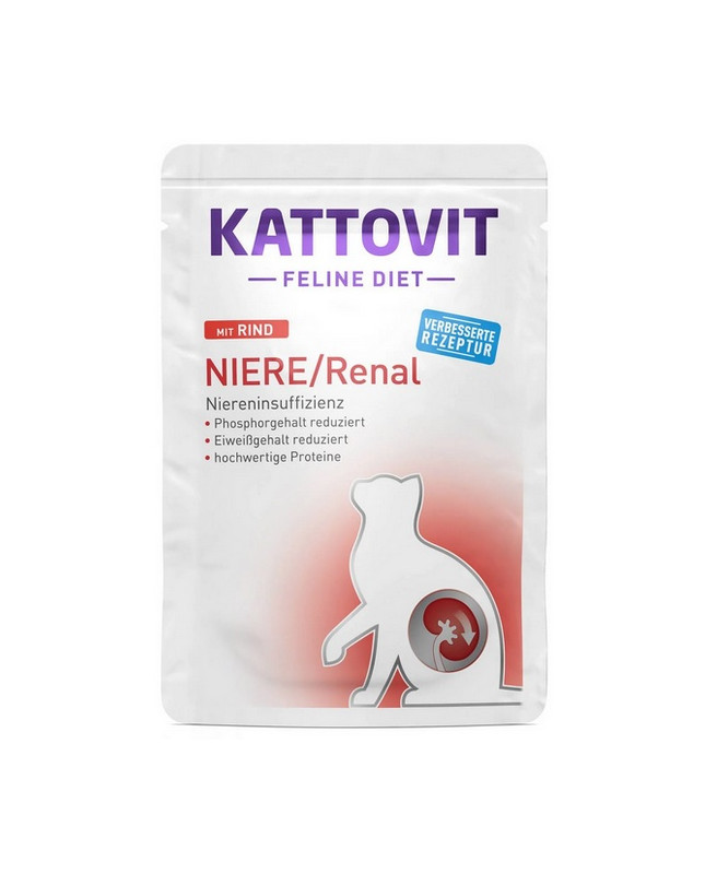 Kattovit Feline Diet Niere/Renal Wołowina Saszetka 85G