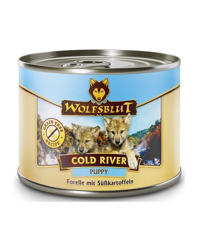 Wolfsblut Dog Puppy Cold River - Pstrąg I Bataty Puszka 200G