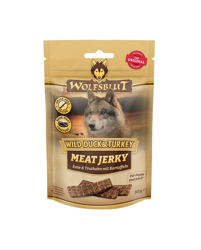 Wolfsblut Dog Meat Jerky Wild Duck & Turkey 80G