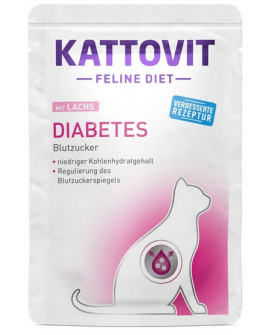 Kattovit Feline Diet Diabetes Łosoś Saszetka 85G