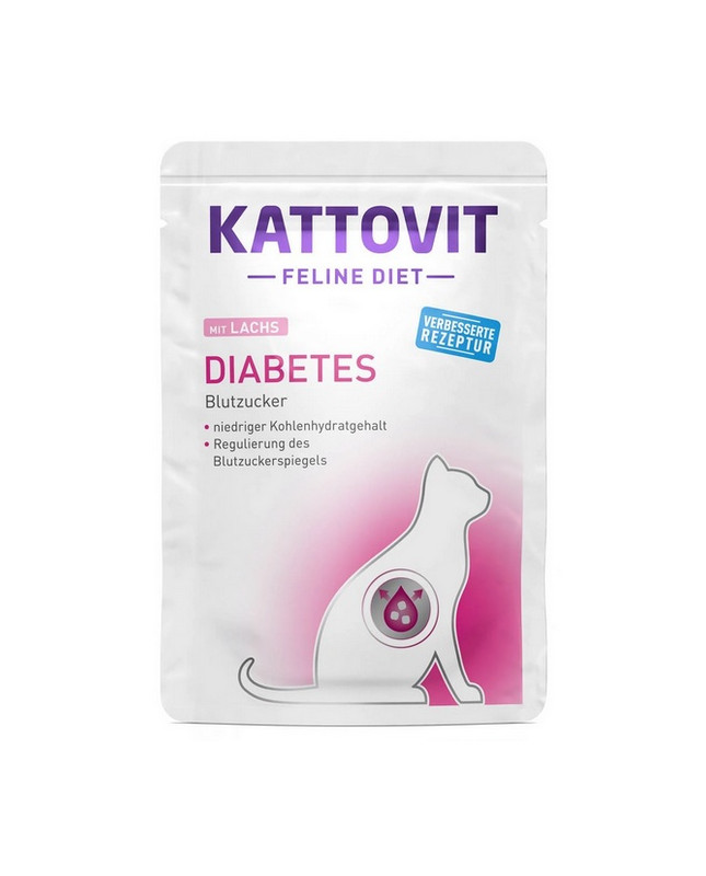 Kattovit Feline Diet Diabetes Łosoś Saszetka 85G
