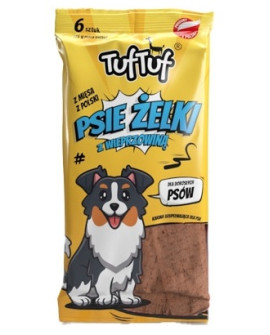 Tuf Tuf Psie Żelki - Paski Z Wieprzowiną 6Szt