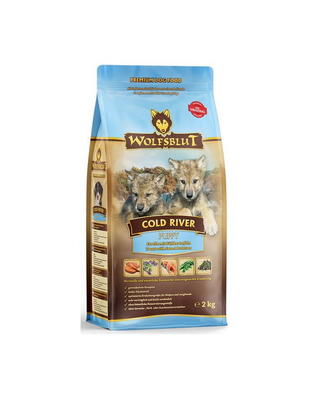 Wolfsblut Dog Cold River Puppy - Pstrąg I Bataty 2Kg