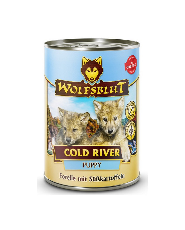 Wolfsblut Dog Puppy Cold River - Pstrąg I Bataty Puszka 395G