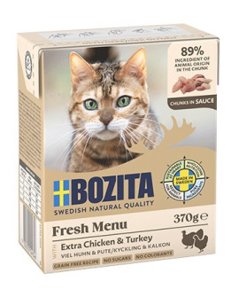 Bozita Z Kurczakiem I Indykiem - Kawałki W Sosie Kartonik 370G