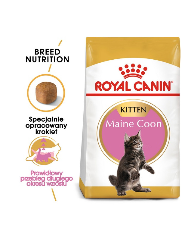 Royal Canin Maine Coon Kitten Karma Sucha Dla Kociąt, Do 15 Miesiąca, Rasy Maine Coon 2Kg