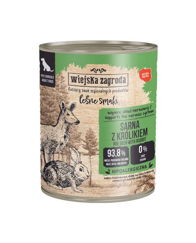 Wiejska Zagroda Leśne Smaki Sarna Z Królikiem Puszka 800G