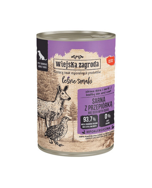 Wiejska Zagroda Leśne Smaki Sarna Z Przepiórką Puszka 400G