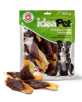 Ideapet Uszka Królicze Z Wołowiną 500G