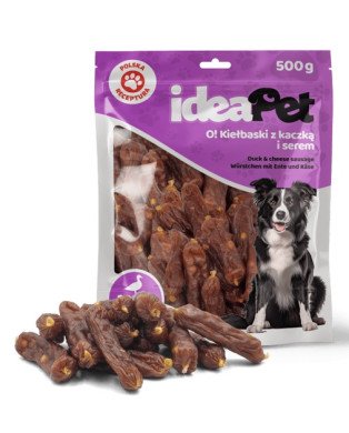 Ideapet Kiełbaski Z Kaczką I Serem 500G
