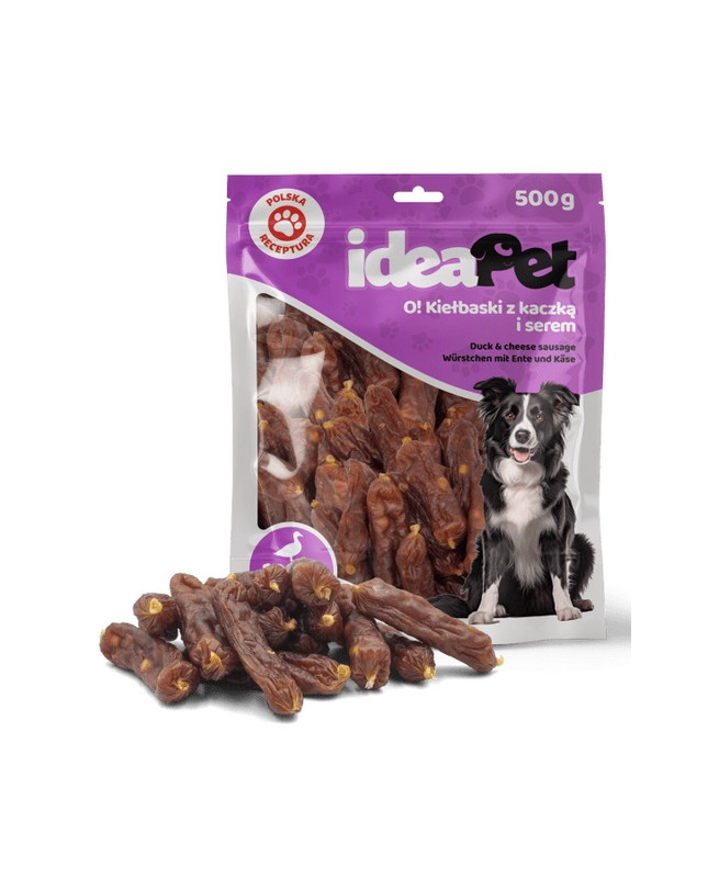 Ideapet Kiełbaski Z Kaczką I Serem 500G