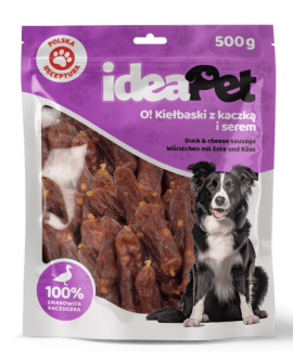 Ideapet Kiełbaski Z Kaczką I Serem 500G