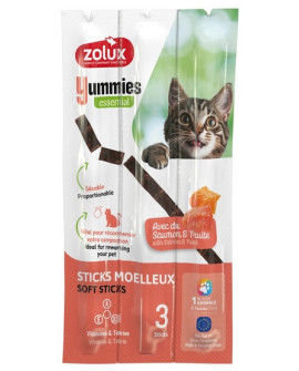 Zolux Yummies Miękki Przysmak Dla Kota - Pałeczki Łosoś & Pstrąg 3X5G