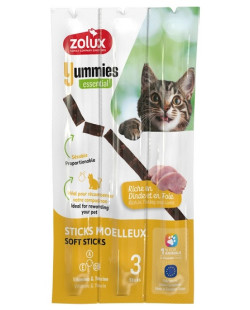 Zolux Yummies Miękki Przysmak Dla Kota - Pałeczki Indyk & Wątróbka 3X5G