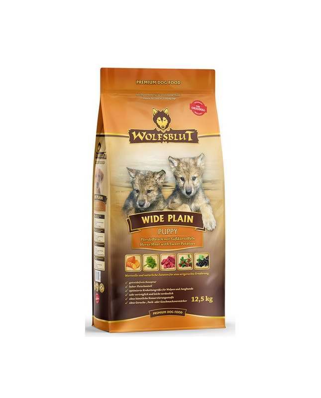Wolfsblut Dog Wide Plain Puppy - Konina I Bataty 12,5Kg
