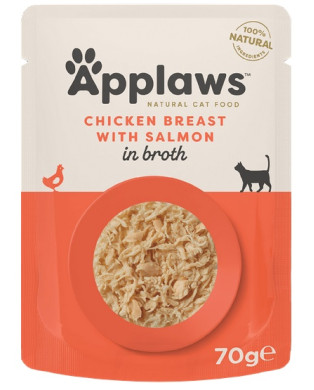 Applaws Saszetka Dla Kota Kurczak Z Łososiem W Rosole 70G