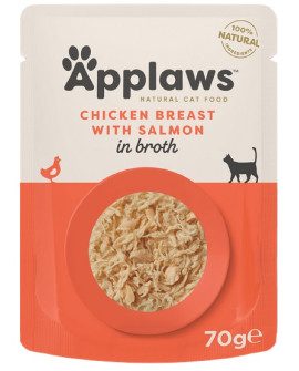 Applaws Saszetka Dla Kota Kurczak Z Łososiem W Rosole 70G