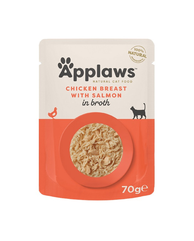 Applaws Saszetka Dla Kota Kurczak Z Łososiem W Rosole 70G