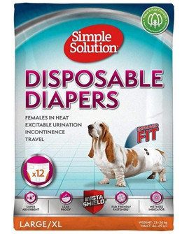 Simple Solution Pieluchy Jednorazowe Dla Suczek Xl 12Szt.