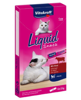 Vitakraft Cat Liquid-Snack z Wołowiną 6x15g [23521]