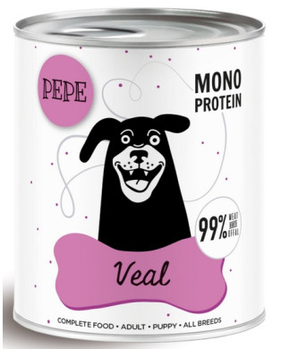 Paka Zwierzaka Pepe Veal (Cielęcina) Puszka 800G
