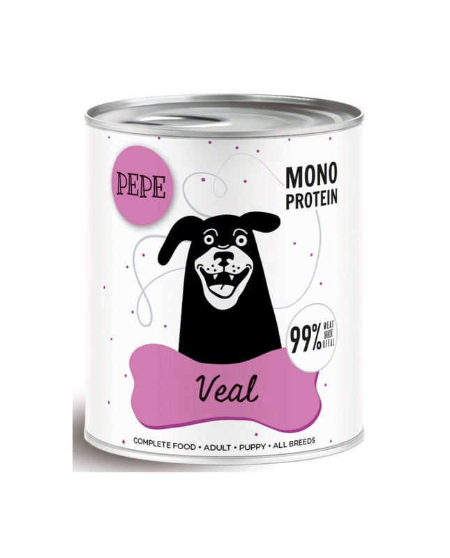 Paka Zwierzaka Pepe Veal (Cielęcina) Puszka 800G