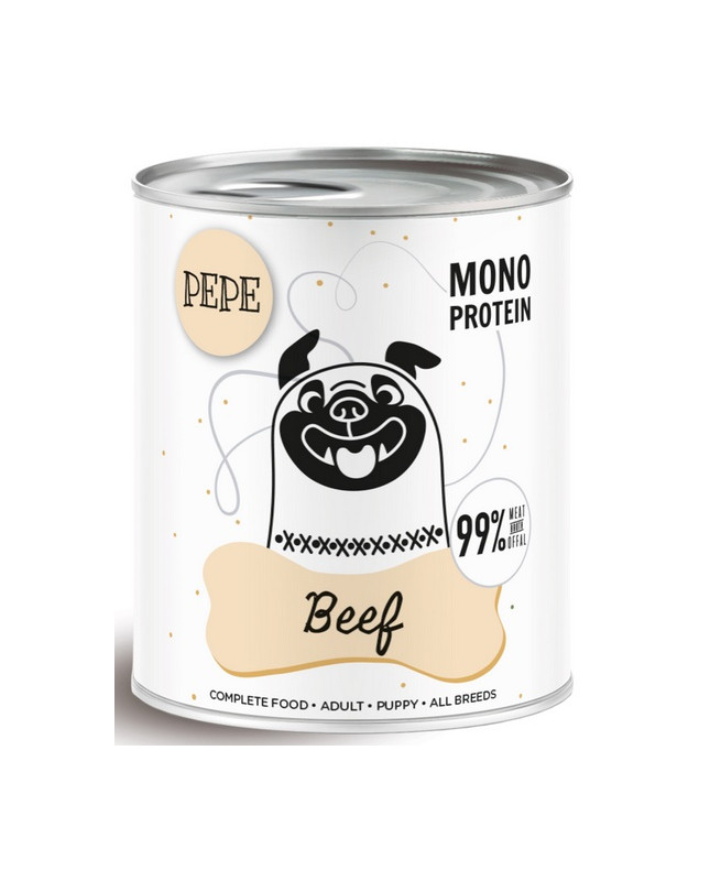 Paka Zwierzaka Pepe Beef (Wołowina) Puszka 800G