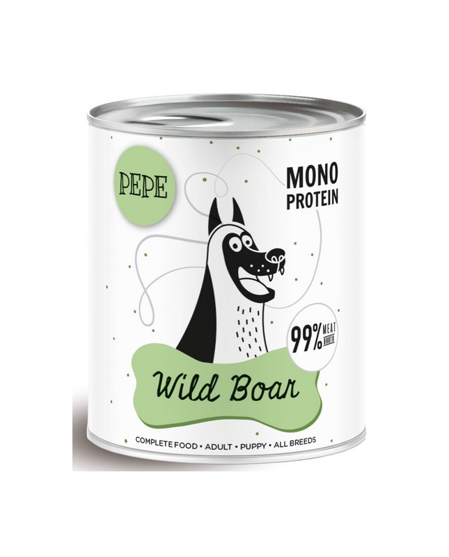 Paka Zwierzaka Pepe Wild Boar (Dzik) Puszka 800G