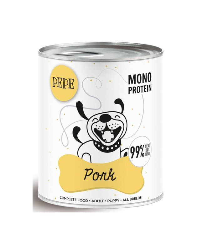 Paka Zwierzaka Pepe Pork (Wieprzowina) Puszka 800G