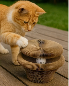 Zolux Chatouille Drapka Tekturowa Składana Łapka Z Piłką I Kocimiętką