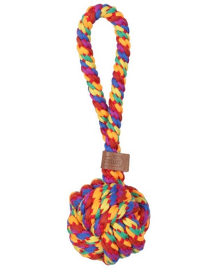 Zolux Zabawka Dla Psa Szarpak Piłka Sznur Rainbow 9,5Cm