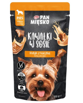 Pan Mięsko Karma Mokra Dla Psa - Indyk Z Kaczką Kawałki W Sosie Saszetka 150G