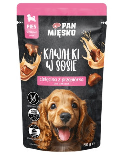 Pan Mięsko Karma Mokra Dla Psa - Puppy Cielęcina Z Przepiórką Kawałki W Sosie Saszetka 150G
