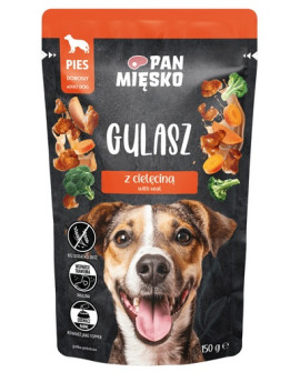Pan Mięsko Karma Mokra Dla Psa - Gulasz Indyk Z Cielęciną Saszetka 150G